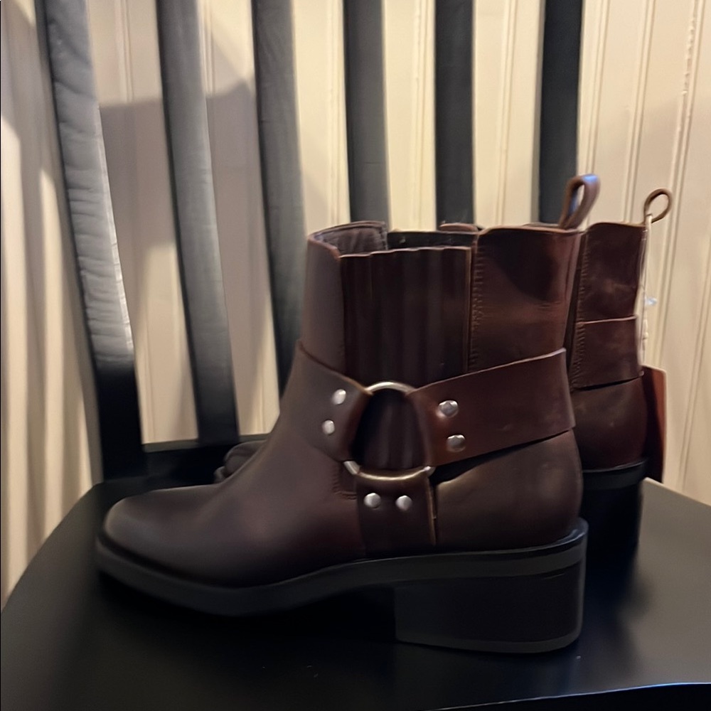 Brown Leather Ankle Boots